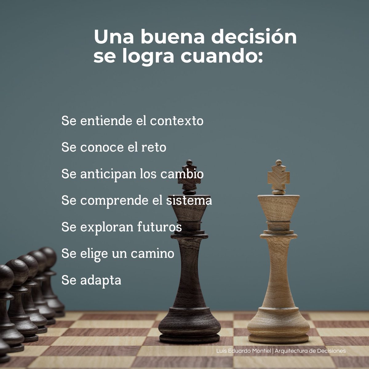lmherolifestyle's tweet photo. Decidir bien no es suerte. Es proceso.
No fallamos por falta de información, sino por falta de método.
#decidir
#pensar
#estrategia
#liderazgo
#productividad
#inteligente https://t.co/20ZzD65D0w