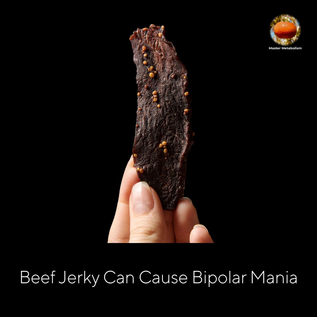 Eating dry-cured meat with nitrate preservatives is associated with mania in humans and causes hyperactive/mania/bipolar behaviors in animals, shifting brain activity towards a bipolar pattern!

“We found that a history of eating nitrated dry cured meat but not other meat or fish