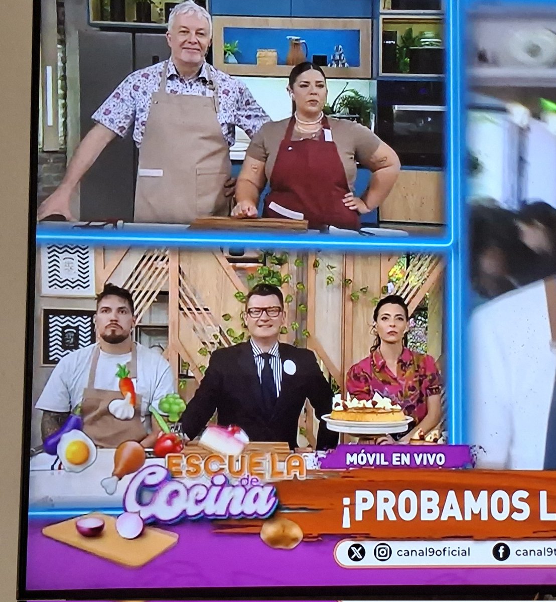 WalterGrosso5's tweet photo. Se dan cuenta que estos tipos inseparables, amigos de toda la vida compiten en el mismo horario!!! Increíble!!!! @Gastonpisano #elcolo #EscuelaDeCocina #cuestiondepeso https://t.co/G3Rj78RJlV