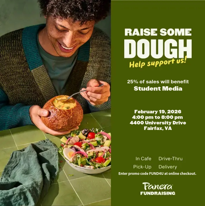 Student Media is back hosting an on-campus fundraiser with Panera Bread! 🥖

🕓 Time: Thursday, February 19 from 4-8 PM
📍Location: Panera Bread (Johnson Center)

Simply present our flyer to the cashier when ordering in person, or use the promo code FUND4U at online checkout.