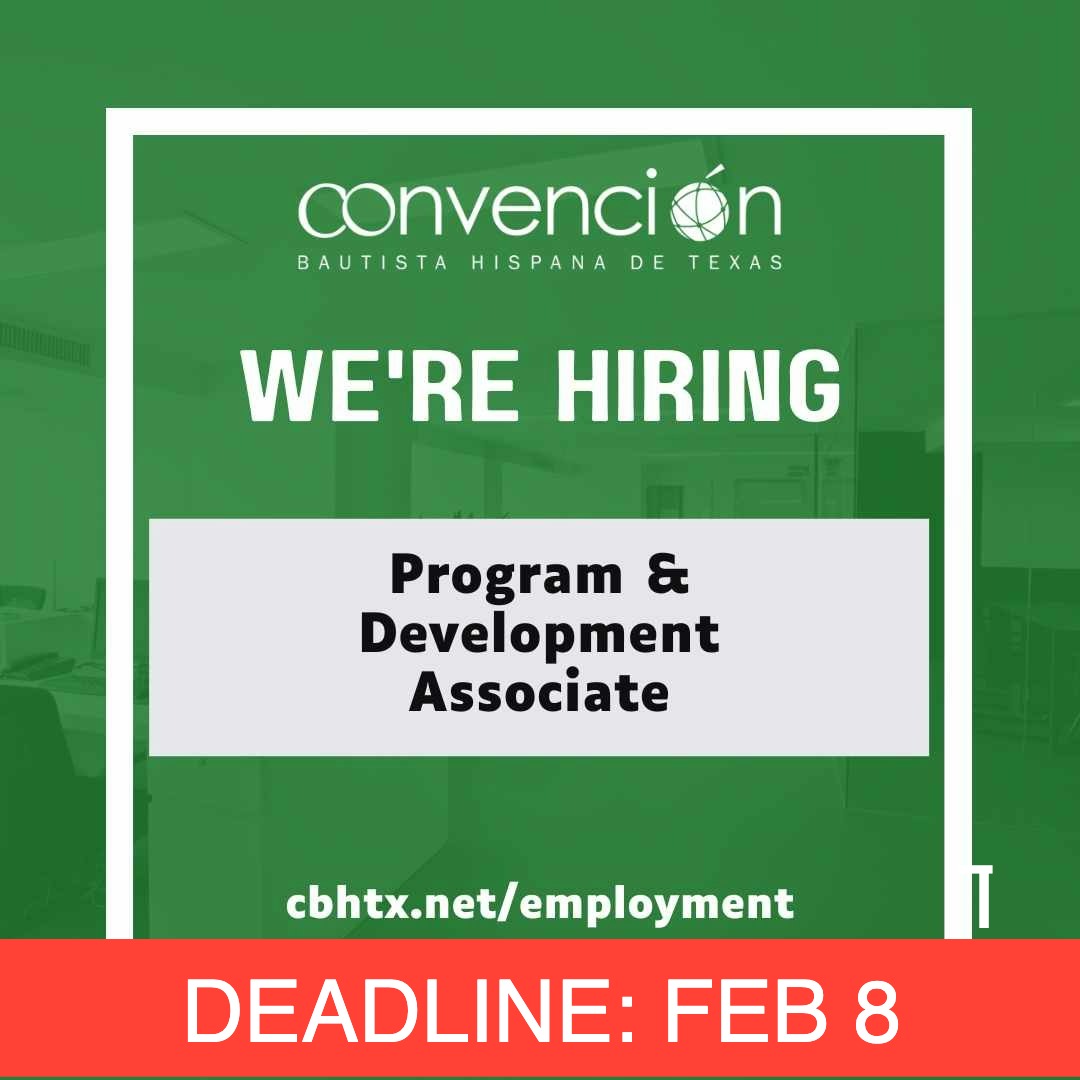 DEADLINE is SUN, FEB 8: Join our Convención team. We're looking for a dedicated Program &amp; Development Associate to help drive our mission forward. 

Apply now at cbhtx.net/employment.