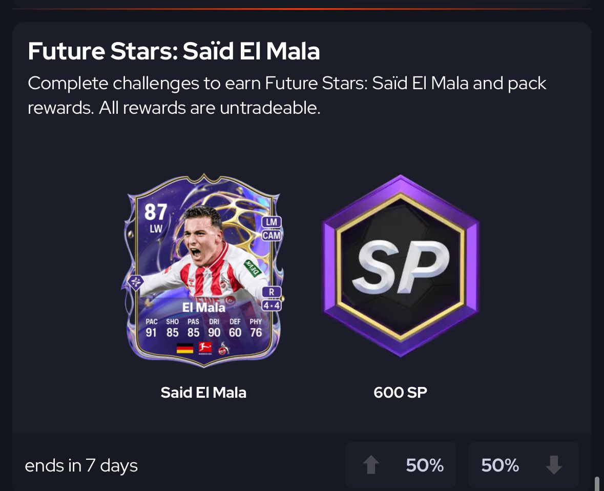 متوفر في المهام مع 600 SP وتطويره 🚨🚨🚨🚨

- فز 8 مباريات
- سجل 12 هدف بلاعب التسديد عنده +85
- اصنع 6 اهداف بلاعب الماني
- العب 5 مباريات بوجود 4 لاعبين من الدوري الالماني

* فوت او رايفلز او وديه مباشره او سكواد نص محترف