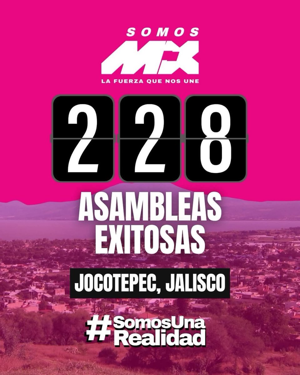 Felicidades Jocotepec, Jalisco!                                                                Asamblea 228 seguimos sumando y tu puedes ser parte!          
                                                          
#SomosMéxico #SomosMXMorelos #LaFuerzaQueNosUne #AFILIATE