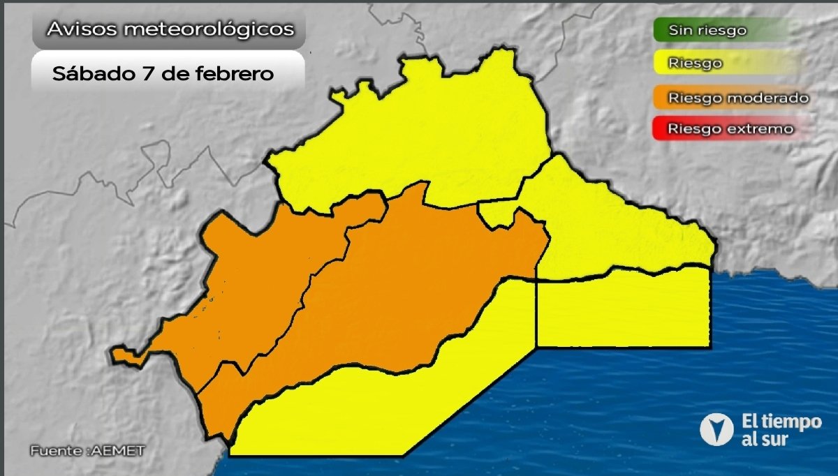 Eltiempoalsur's tweet photo. La #Axarquía  tendrá aviso amarillo 🟡 por viento.
El resto de la provincia tendrá avisos por #lluvia  🌧️y #viento 💨.

Todo el litoral estará en aviso 🟡 amarillo por #costeros 🌊  y olas de 2 a 3 metros.

▶️ Desde Málaga

📸 Raquel Ponce.

📸 @mjboldo. 

#BuenasNoches https://t.co/CfNOMNelD8