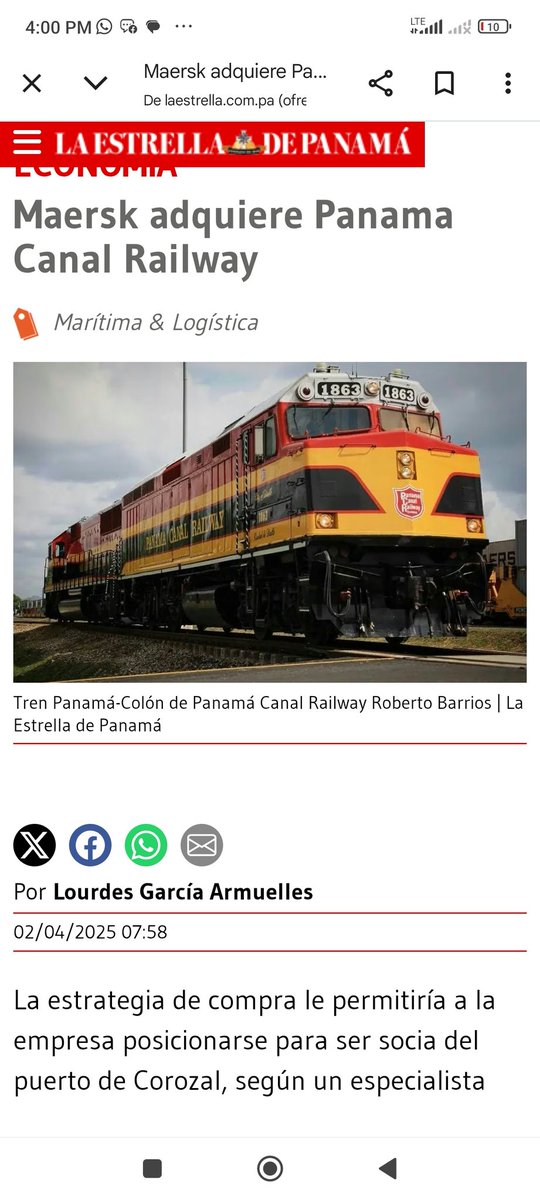 Lo que nadie ve! Maersk compro el ferrocarril, ahora administrará los puertos de Balboa y Cristóbal, será una práctica monopolista, aparte de una ventaja sobre toda su competencia, y no necesitará usar el Canal para pasar la mercancía del pacífico al Atlantico.