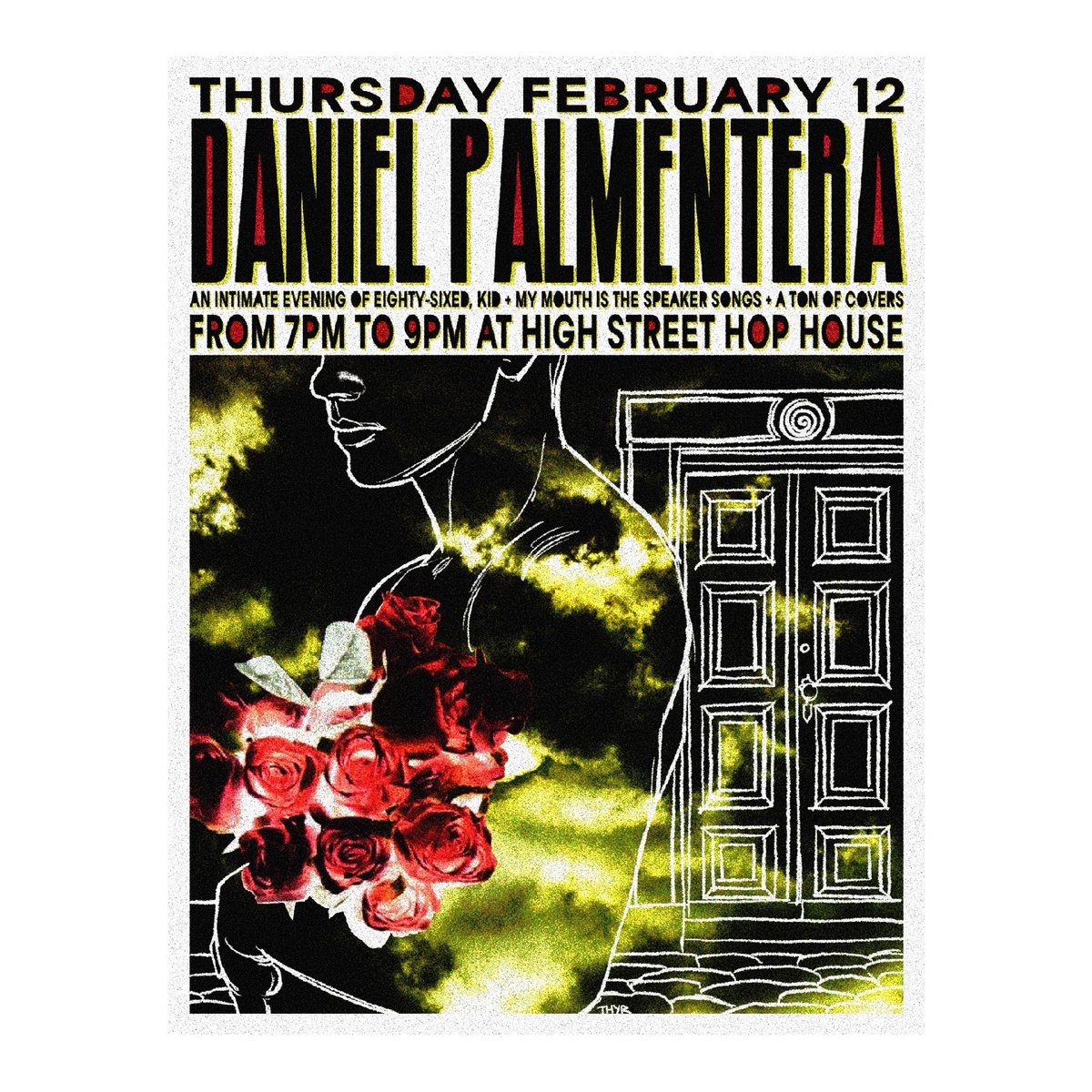 not me being told by a former artist that i should embrace ai. clownshoes type shit. anyway, here’s a flier made by a real ass human for show being put on by a real ass human who rights real ass songs.

see you motherfuckers next week.