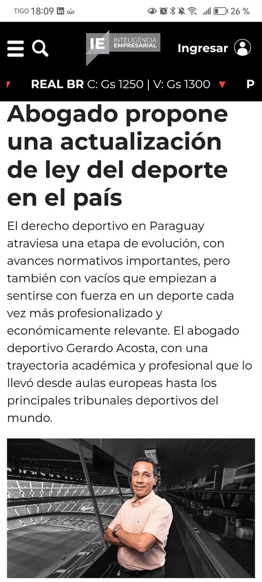 5Días ha dado amplio destaque a los desafíos jurídicos que tiene el Paraguay en el marco de la nueva relevancia que esta adquiriendo el deporte en nuestro país