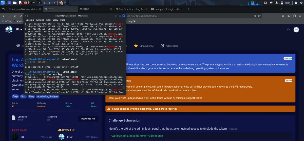 January's exam as a student in Axia Africa was crazy. With pen testing as a niche in view, I was faced with a SOC exam (log analysis). It was crazy but I survived. With a little hint from a team member I was able to answer the exam. #SOC #BlueTeam #cybersecurity #InfoSec