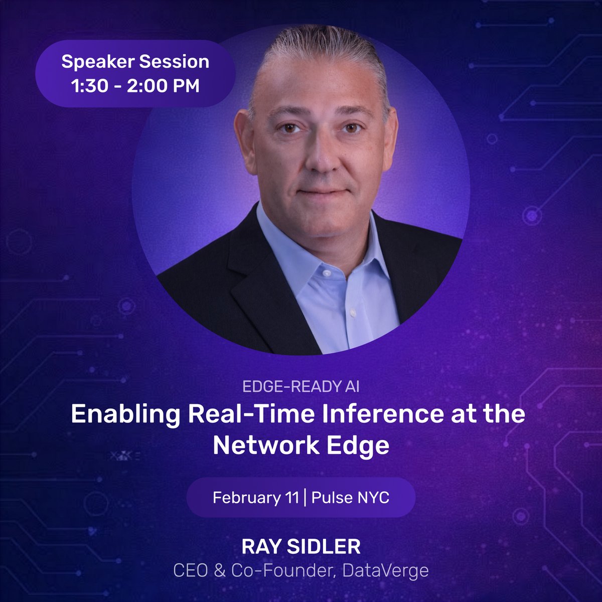 DataVerge's tweet photo. Our CEO, Ray Sidler, is hitting the stage next week at #BrooklynTechExpo, hosted by Pulse NYC.

He’ll share how edge-ready #AI is powering real-time inference at the network edge, 1:30–2:00 PM on Feb 11.

Get tickets: https://t.co/Q8KZdmjeiY https://t.co/o3eAROhzUh