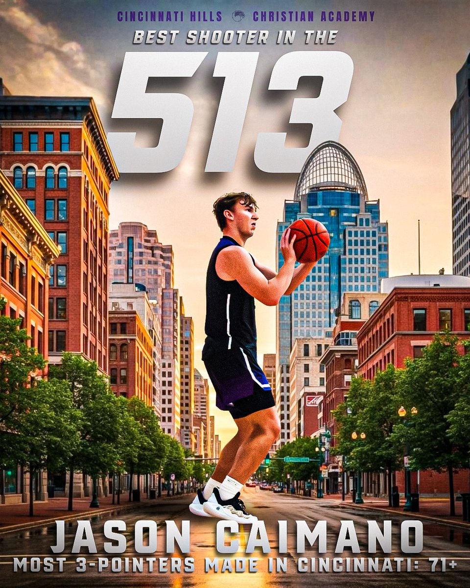 CHCA_bk's tweet photo. Senior Jason Caimano broke the CHCA single season record for 3-Point shots made in a season and currently leads all Cincinnati area shooters with 71 made 3-point shots! #FTGF https://t.co/3pKyJ1yY3x