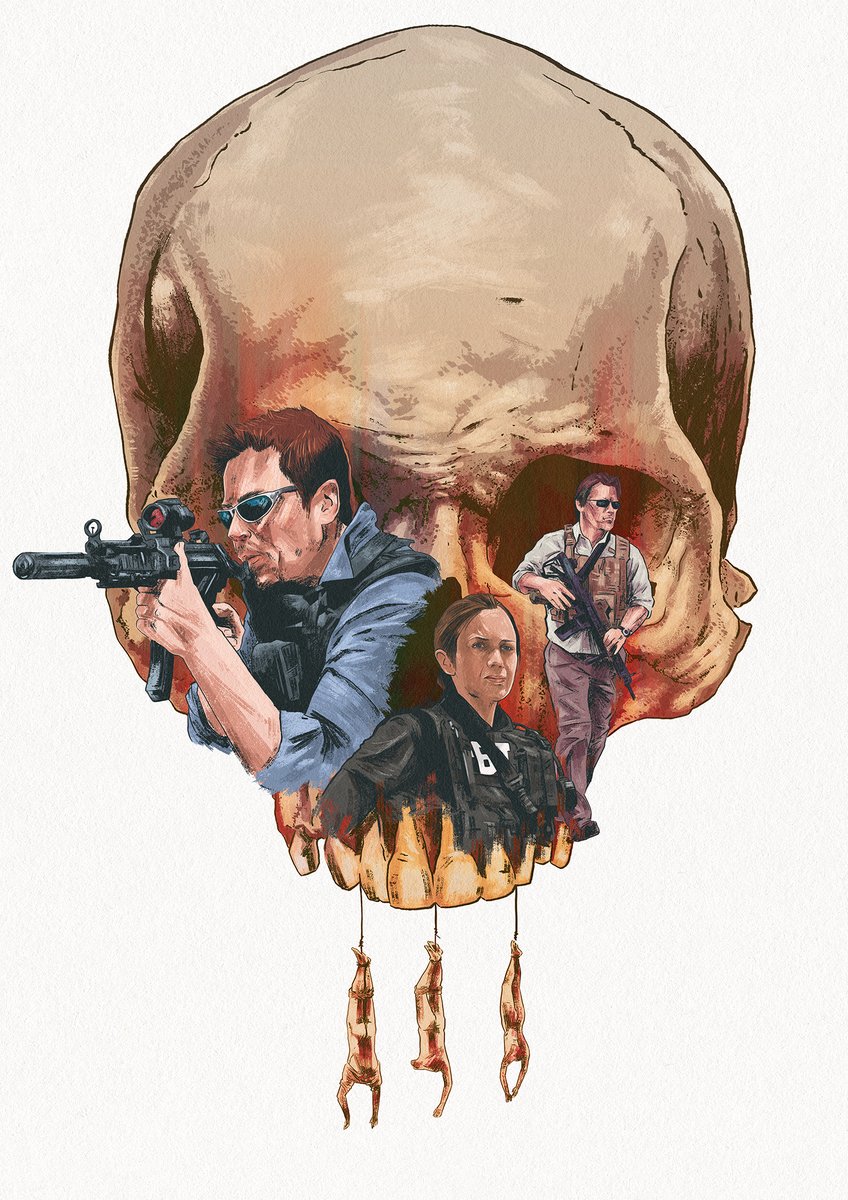 WIP stop there for the night will finish up tomorrow almost done tho i think #art #illustration #pinup #poster #movies #classicmovie #Sicario #commissionsopen