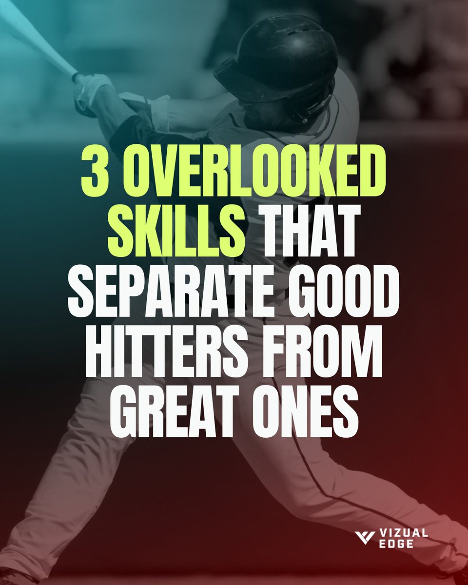 VizualEdge's tweet image. Good hitters don’t just swing well — they see, process, and decide faster.  The difference between guessing and adjusting is vision and processing. The best part? These skills are trainable. Learn how at vizualedge.com/baseball.

#Baseball #VisionTraining #CognitiveTraining
