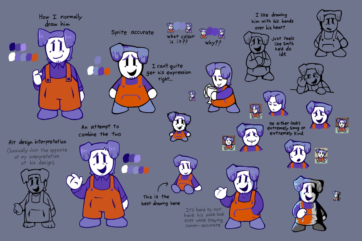 Starhermits's tweet photo. Some messy sprite-accurate Ramb practice. This was actually pretty fun to do #deltarune https://t.co/Mc0LKmqzKG