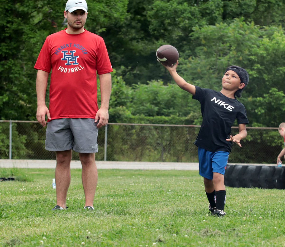 My son D Lou us almost 11 but attended a Hoover camp when he was 6. He hasn't officially been offered yet but Fields knows what's up 🙂 #wvprepfb