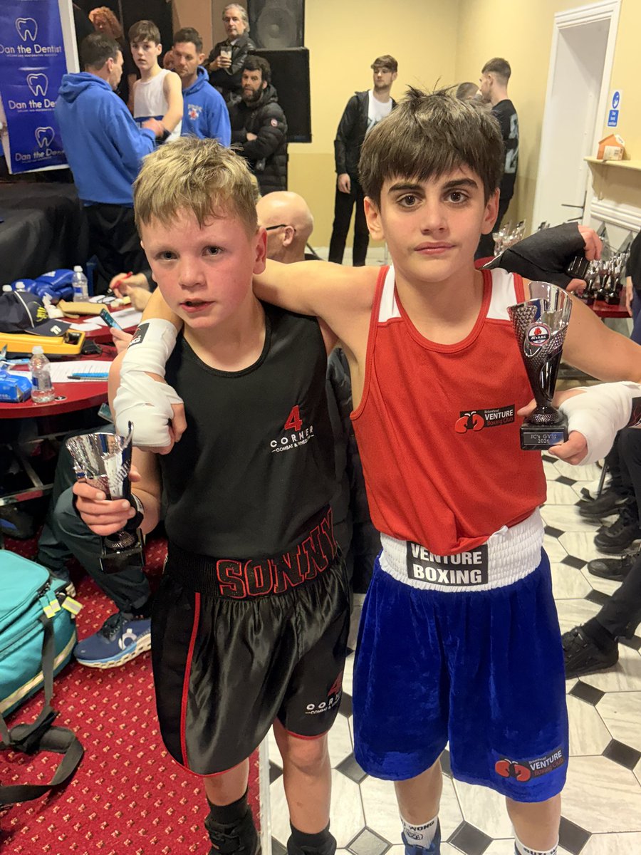 A Points Win Tonight For Venture’s Mikkel “THE SYRIAN” McKee Against A Spirited Sonny Corish (4 Corner) Who’s Defensive Skills Were Very Impressive In What Turned Out To Be A Great Bout For Both Lads Development .. Very Well Done Fellas #TEAMVENTURE 🥊