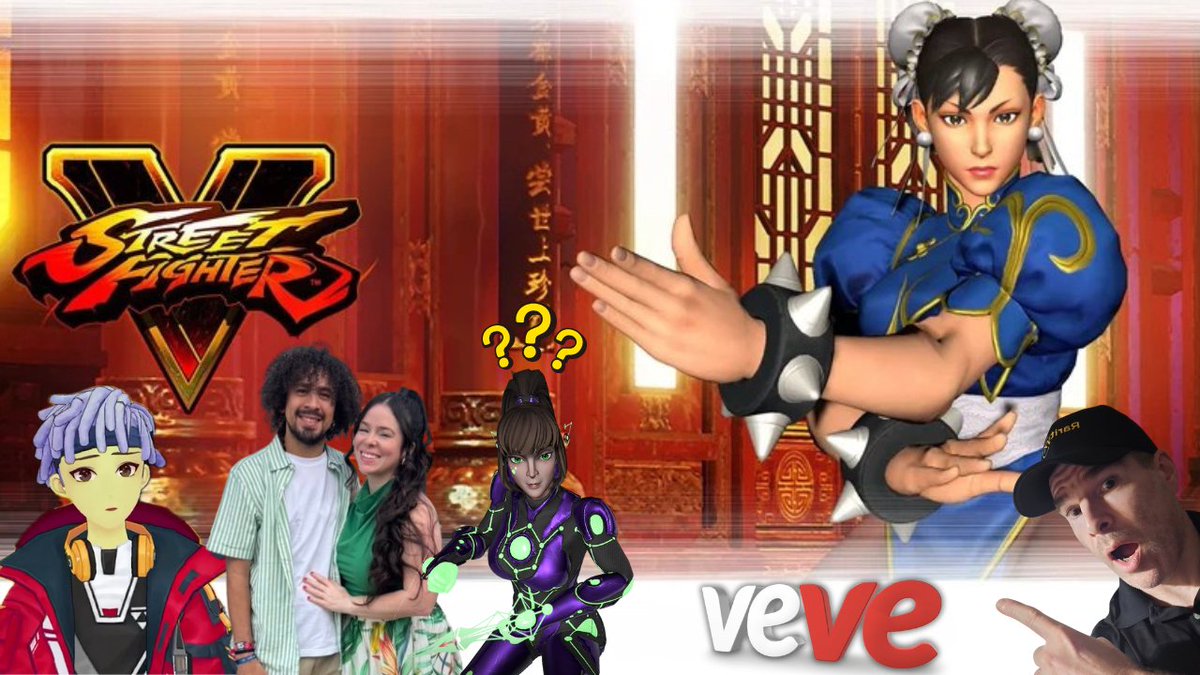 🔥Street Fighter Chun-Li Veve Drop

🎁Giveaway
• Join Gleam gleam.io/7a3V1/veve-gle…
• Like, RT + comment “VeVe Gleam Sweepstakes" to enter*

👥Max, Janie, Emojii, VMagic?

Official Veve Partner Supported Stream 
⏰930 AM CT
📺youtube.com/live/yUNDz47Cw…
DROP veve.sjv.io/jeM31P