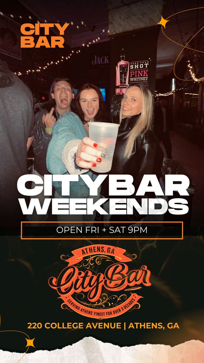 ⚡️CITYBAR WEEKENDS HIT DIFFERENT ⚡️
Doors open 9PM 🕘
Lights low, music loud, drinks flowing 🍹🔊

Grab your crew, lose your voice, repeat 🕺💃
This is where the night actually starts 😮‍💨🔥