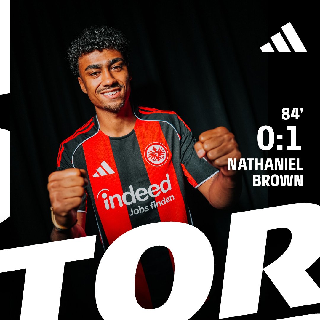 Eintracht's tweet photo. Nene Brown mit dem späten Tor in Berlin! 💥
–––––
⏰ 84. | #FCUSGE 0:1 | #SGE https://t.co/iy0mvZX1wB