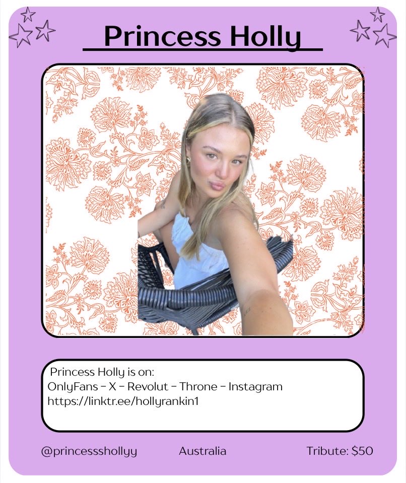 Life_findom's tweet photo. Princess Holly - @princessshollyy - Trading Card!

Limited Edition - 1/1!

https://t.co/1rhtlMuzgJ https://t.co/KjTv2oeHdN