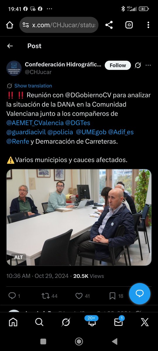 GuillermoRocaf1's tweet photo. CRONOLOGÍA 🧐 del Presidente de la Confederación Hidrográfico del JÚCAR y su PAPEL PASIVO el día de la DANA de VALENCIA 👇 

- De 9 a 10:30 reunión virtual con Delegación del Gobierno de @sanchezcastejon y otros organismos estrictamente estatales (policía, guardia civil, UME, AEMET, Ministerio de Oscar Puente) PERO NO con las autoridades autonómicos (ved post)

- De 11 a 12:30 conferencia en la Universidad Politécnica de Valencia sobre las Aguas Subterráneas en Valencia (ved imagen), incluido PISCOLABIS, junto con el Subdirector General de Riesgos por Inundaciones del Ministerio de @teresaribera

- Almuerzo (no se sabe con quién, dónde y hasta qué hora)

- Conexiones intermitentes por videoconferencia durante la tarde con el CECOPI desde las 17:00 de la tarde en donde NUNCA avisó del desbordamiento del Barranco del Poyo que provocó la mayoría de los fallecidos en la DANA

Os parece normal esta AGENDA en el día más crítico para la persona que debería haber avisado de los desbordamientos de los caudales? 🎯

Os parece normal que la Jueza y la Audiencia Provincial de Valencia NO le quieran investigar más ...? ⚠️