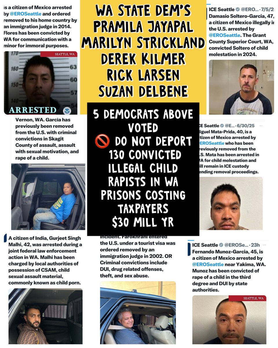 TurnSeattleRed's tweet photo. @RepJayapal #NeverForgiveNeverForget WHO @PramilaJayapal protects over innnocent #WashingtnState children.... https://t.co/1SNBXucqiy