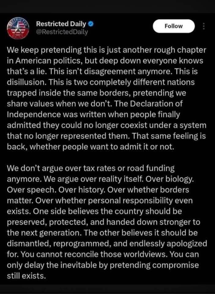 Sassafrass_84's tweet image. This is so well written. 

I think those who feel this country should be dismantled should move elsewhere, whatever choice they make.  Go live with the wild, hateful, parasites, and criminals who have no respect for law and order so we can keep this country as it was intended by