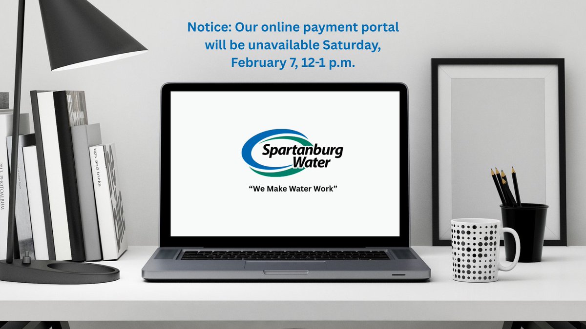 🛠️ Heads up, Spartanburg Water customers: Our customer online payment portal will be temporarily unavailable on Saturday, February 7, from about noon to 1 p.m. We're doing some behind-the-scenes maintenance to keep things running smoothly. Don't worry, it'll be back up before you