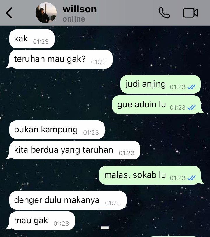 williamidnight's tweet photo. a #WilliamEst au 🔞

taruhan  —  WilsonEthan

kakak beradik yang setiap harinya bahkan tak sudi untuk saling menyapa, malah terjebak dalam permainan bodoh mereka.

@ williamidnight https://t.co/F9zLPB313R