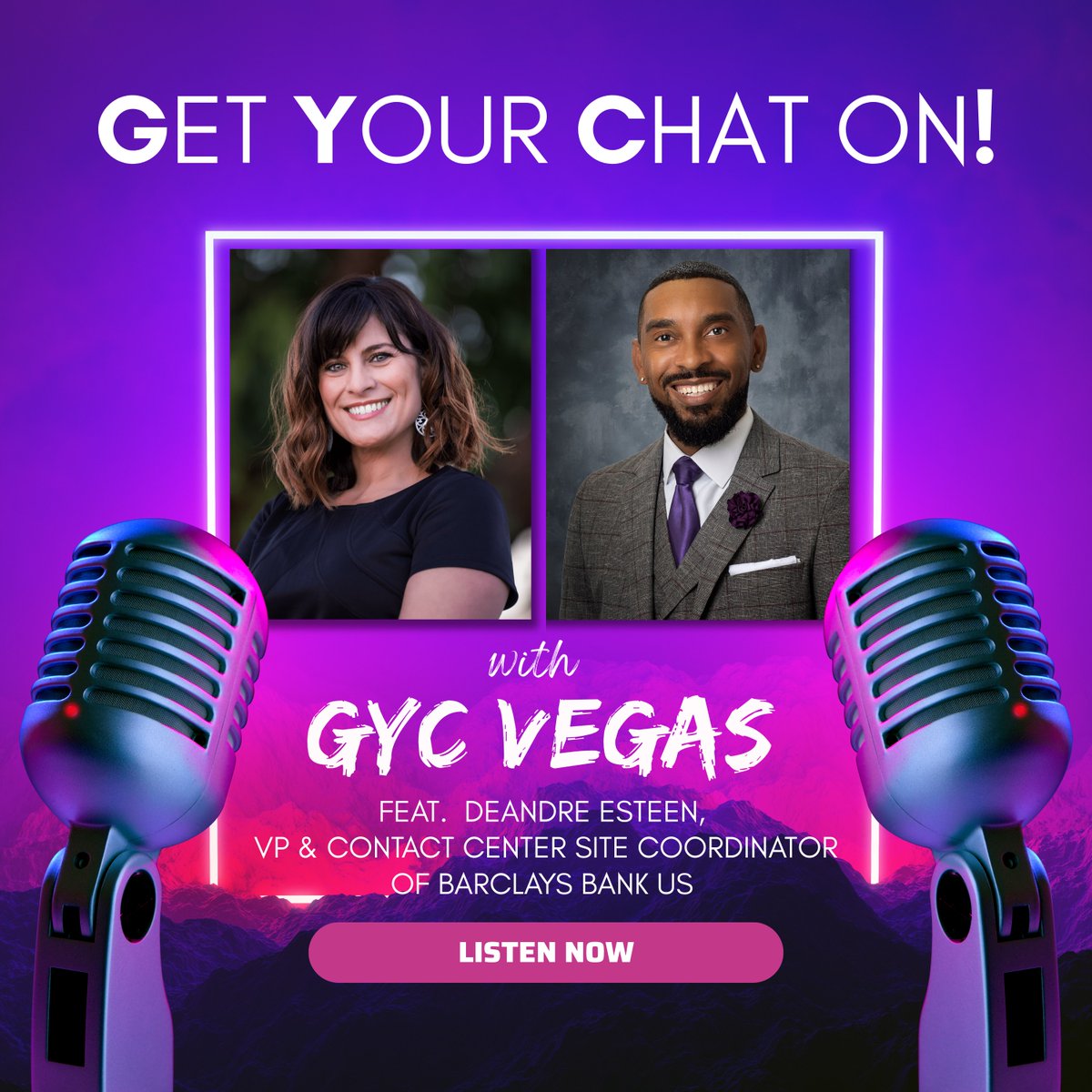 🎙 New episode of Get Your Chat On is live! We sit down with DeAndre Esteen, Vice President at Barclays &amp; Henderson community champion, about creating social impact, authentic partnerships &amp; corporate citizenship. Listen now: gycvegas.com/podcast/