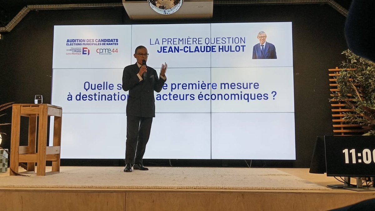 Au <a href="/MEDEF44/">Medef Loire-Atlantique</a> ce soir, devant les patrons d'entreprise pour présenter mon programme économique et l'alternance sécuritaire que je veux porter pour Nantes. Je suis le seul à faire de la sécurité une priorité absolue pour rétablir la liberté d'entreprendre ! #Municipales2026 #Nantes