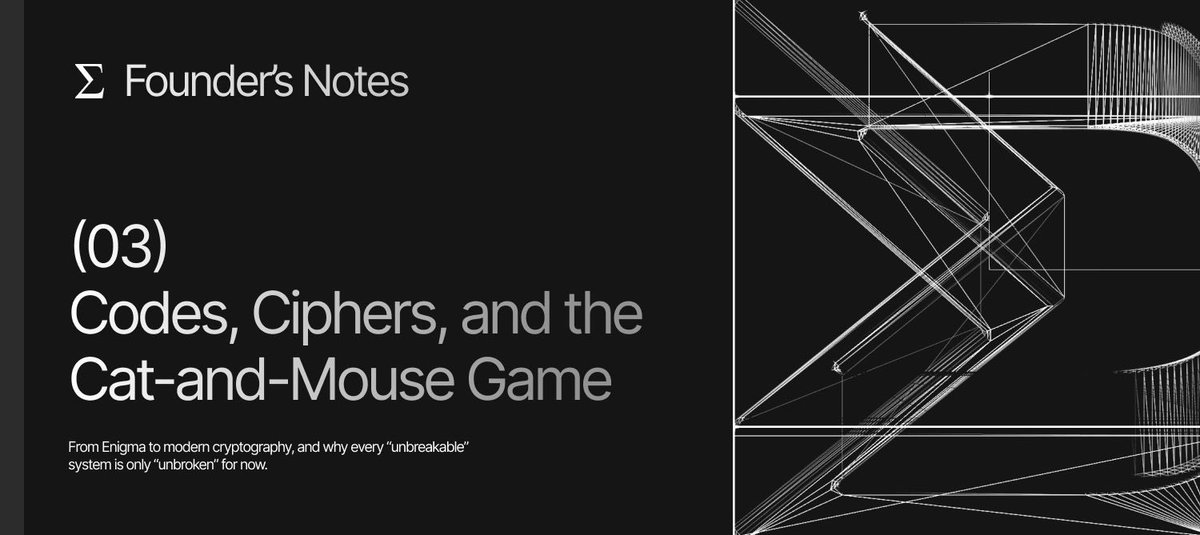 Founder’s Notes (03) - Codes, Ciphers, and the Cat-and-Mouse Game

In the 1930s and 40s, the German military placed its faith in a machine called Enigma. With its rotating wheels, plugboard settings, and astronomical number of possible keys, Enigma was believed to be unbreakable.