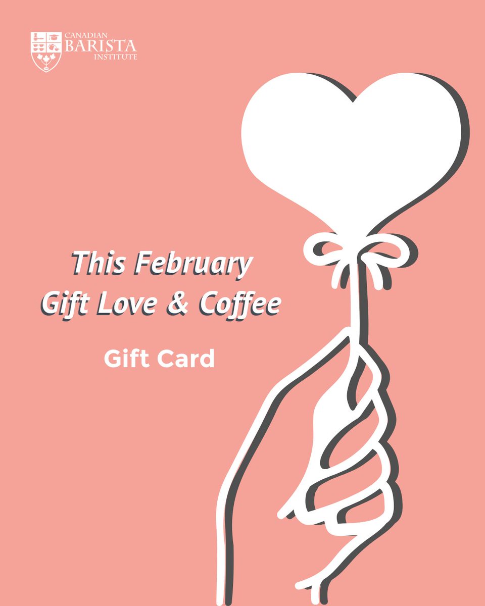 February is full of love! 🎁 CBI Gift Cards make the perfect gift for coffee lovers, partners, or family members.

E-gift card = instant delivery + no fees
🔗 canadianbaristainstitute.com/products/gift-… 

#ValentinesDay #FamilyDay #GiftCard #CanadianBaristaInstitute