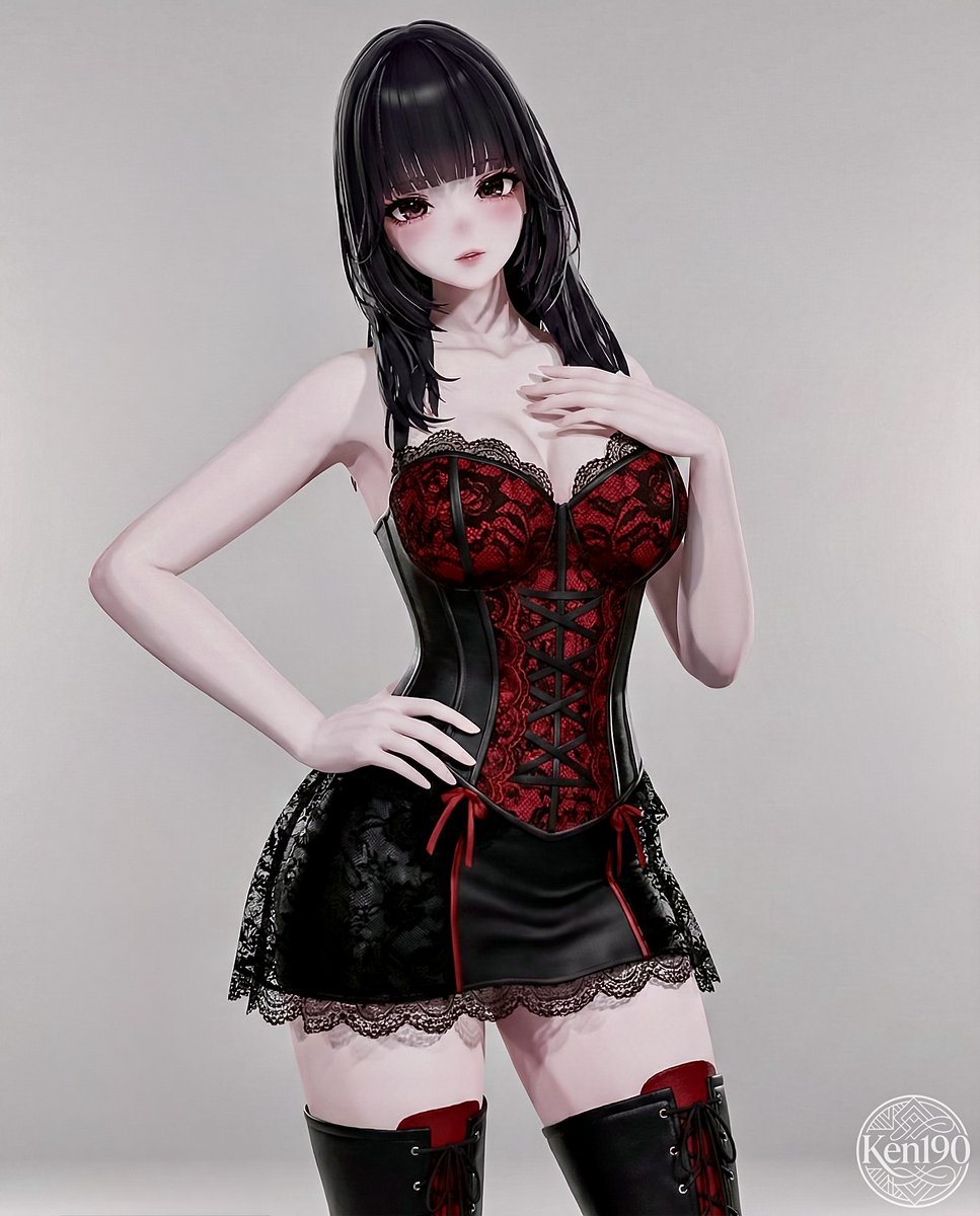 赤と黒って やっぱり最強なんだよね🖤❤️ 今日はちょっとだけ 強め