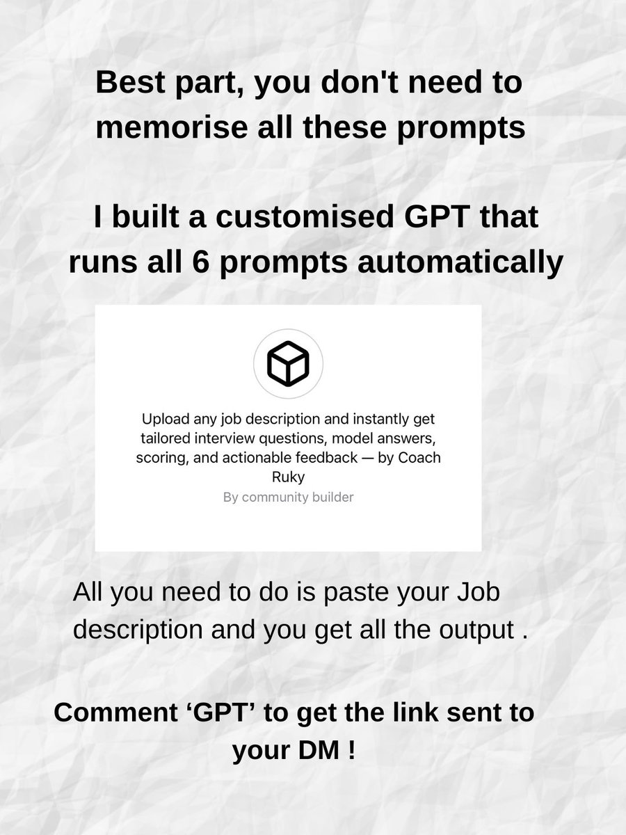Rukyslim's tweet photo. This framework has helped 2,500+ candidates prepare with confidence and pass interviews.

Comment GPT and i will send you the link to this for FREE! https://t.co/In1vMpgN95