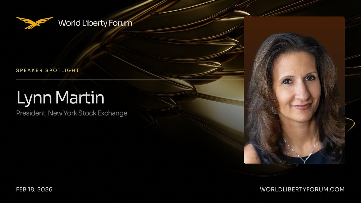 We are honored to welcome Lynn Martin (President, New York Stock Exchange) to #WLF2026. 

Apply for your invitation: worldlibertyforum.com

Stay tuned for more speaker announcements!

@nyse