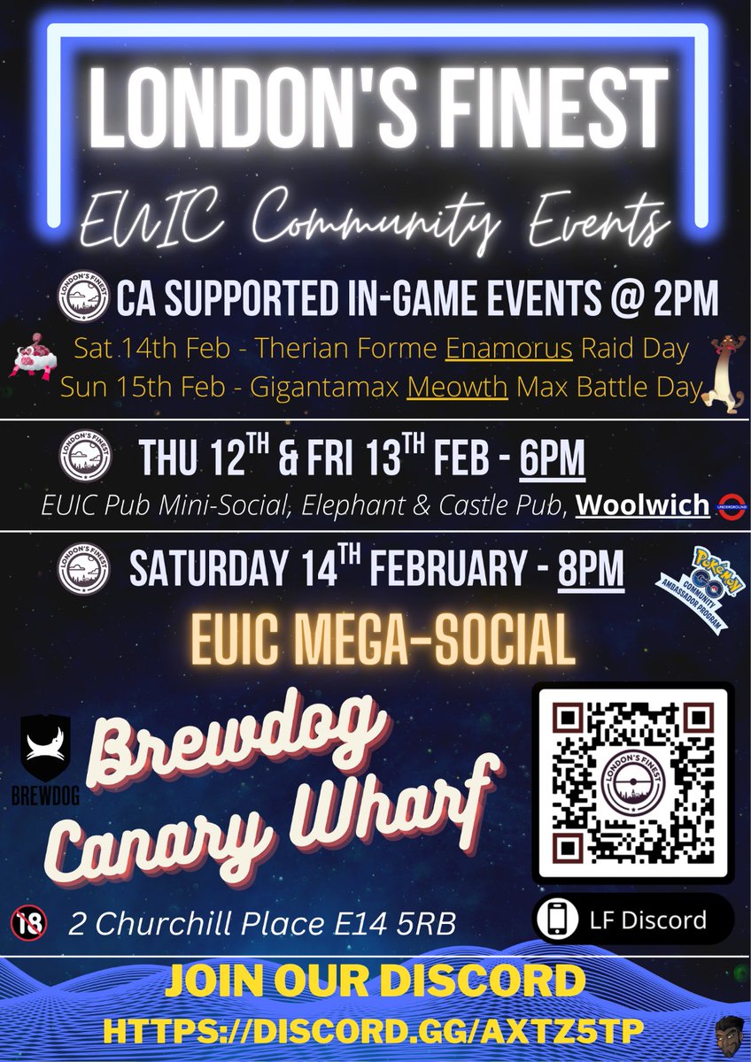#Pokemon trainers, RSVP for #CommunityAmbassador hosted meetups and socials at #EUIC!

Thu Social: cmpf.re/qJWIiA
Fri Social: cmpf.re/iuNLO6
Therian Enamorus: cmpf.re/2OTsfQ
Sat MegaSocial: cmpf.re/TQ5yFQ
GMax Meowth : cmpf.re/fw8XLV