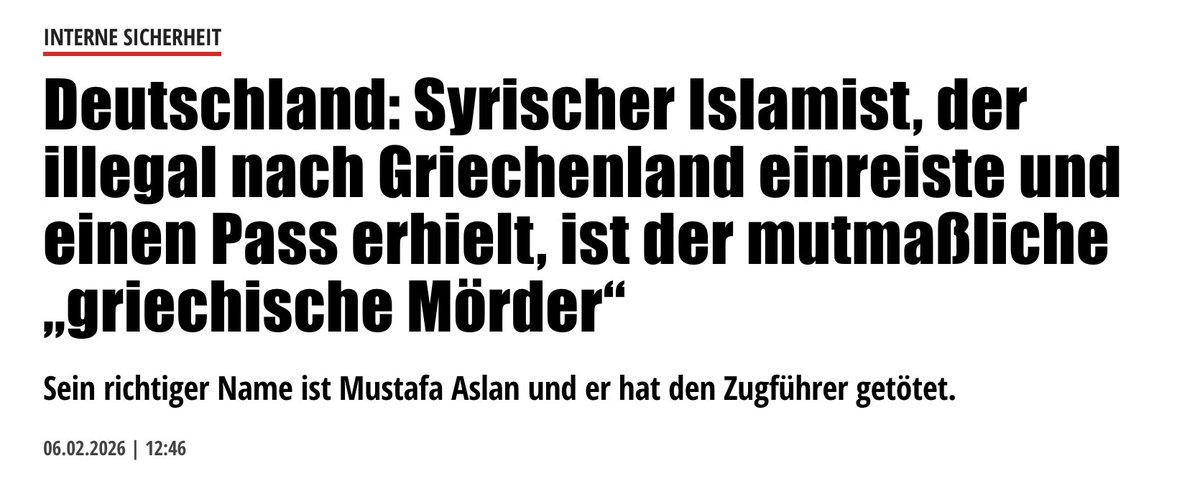 Der "Grieche", der den alleinerziehenden Vater und Zugbegleiter tot geprügelt hat, heißt Mustafa Aslan und ist gebürtiger Syrer. 

Er soll illegal nach Griechenland eingereist sein und später die griechische Staatsbürgerschaft erhalten haben (was unfassbar ist).

Das berichten