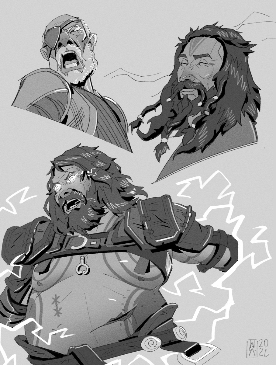 some recent sketches! had a little God of War resurgence in January