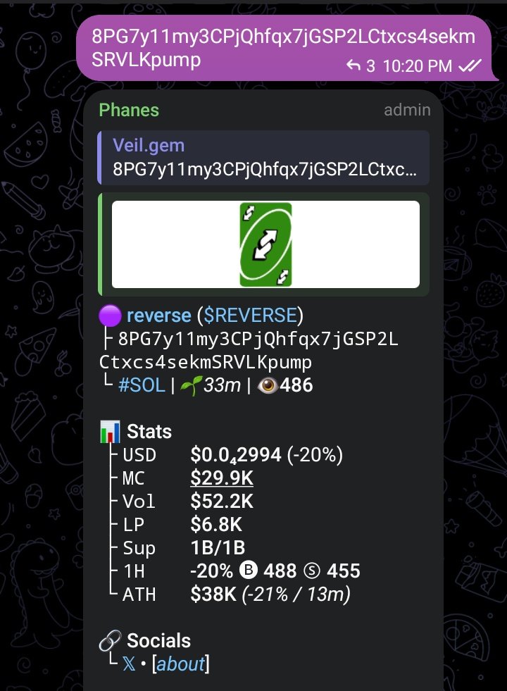 Entry $REVERSE Ca> 8PG7y11my3CPjQhfqx7jGSP2LCtxcs4sekmSRVLKpump