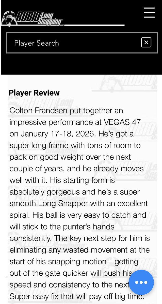 CF_longsnapping's tweet photo. Thanks @TheChrisRubio for the write up from VEGAS 47

@coachsteadman12 
@IcemanCoaching @KyanBrumfield 
@skyler_ridley @UteReef33 
@Coach_SBMoore @CoachJoeDuPaix 
@ScottThiessen15 @dyl_almond https://t.co/6RUi5byXc6
