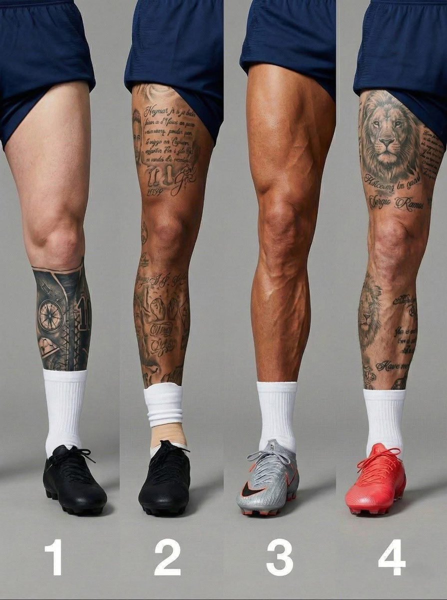 MotivacionesF's tweet photo. Con sólo ver su pierna, adivina los nombres de estos futbolistas 🤔 https://t.co/7UPenJrt9q