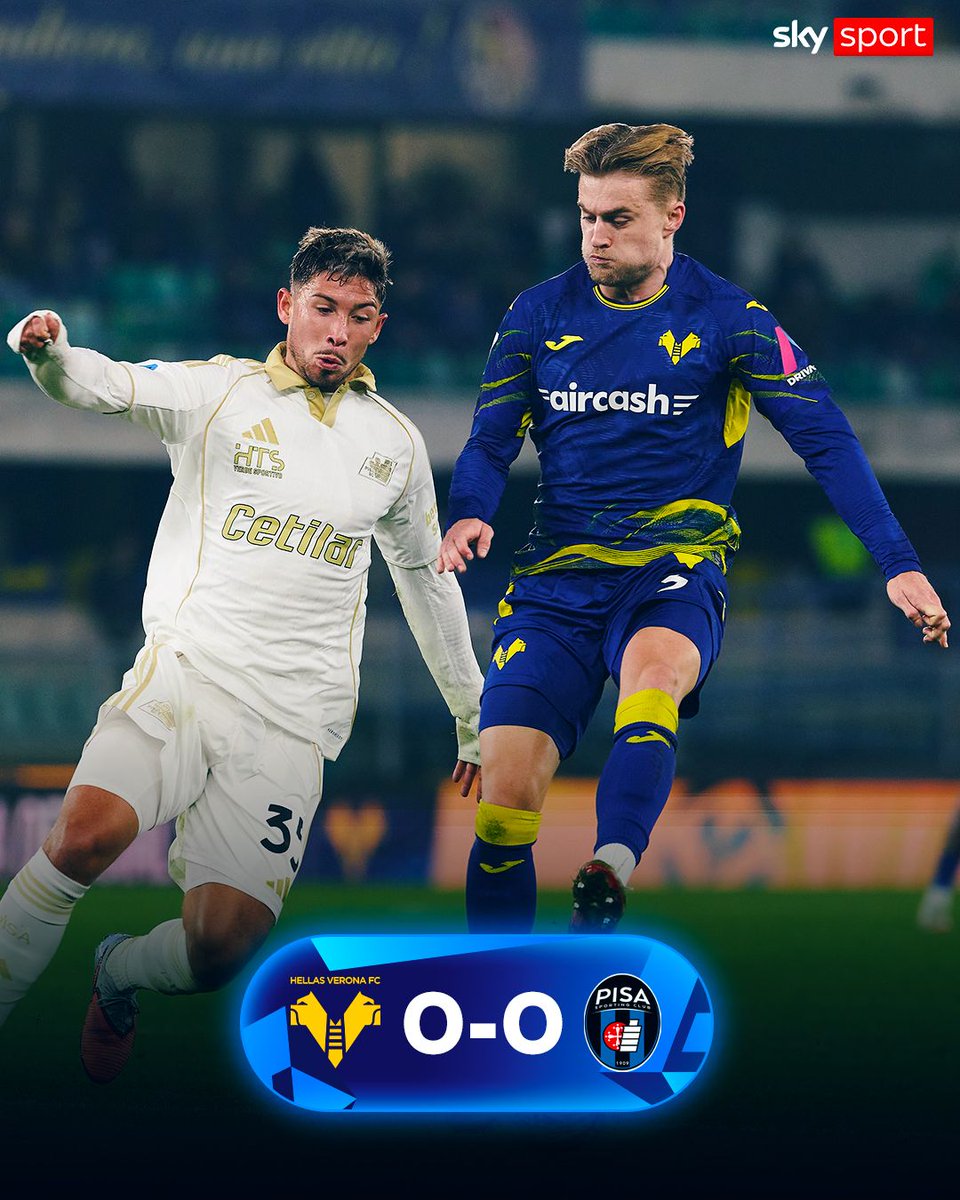SkySport's tweet image. #Verona e #Pisa non si fanno male: è parità nel big match per la salvezza 
 🔗 tinyurl.com/VeronaPisa-Live
#SkySport #SkySerieA #SerieA #VeronaPisa