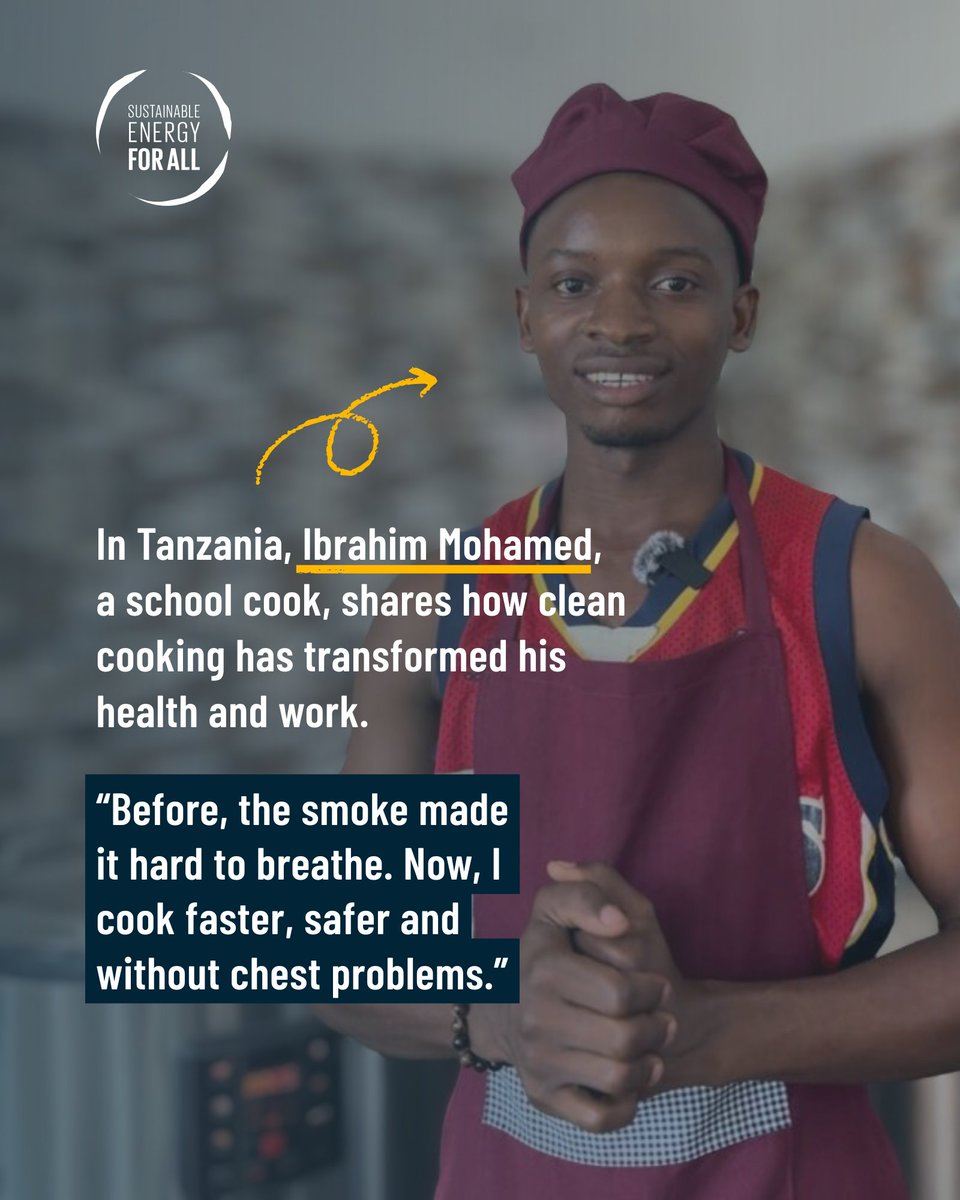 SEforALLorg's tweet image. For Ibrahim Mohamed, #cleancooking = no more smoke, faster meals and better health.

"I no longer have chest problems. I finish work on time and have time to rest."

Read his story: seforall.org/news/ibrahims-…