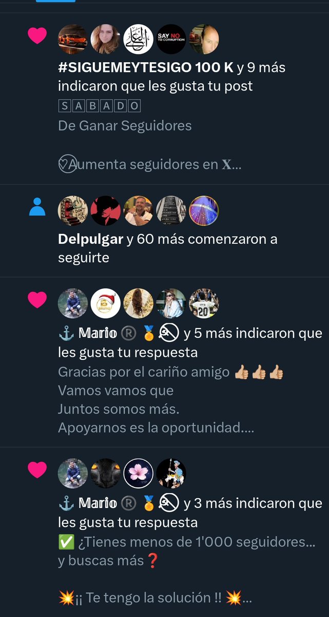 Estás empezando a crecer Como Yo. Entonces crezcamos juntos.🤝

Saluda, diles hola 👋
Crea conexiones. 
Y gana seguidores aquí..👇🏼👇🏼👇🏼
 
Comenta 👉🏼 💬 y te seguiremos 🤝 

Activa 🔔

#SiguemeYTeSigo
#SiguemeYTeSigoDeVuelta