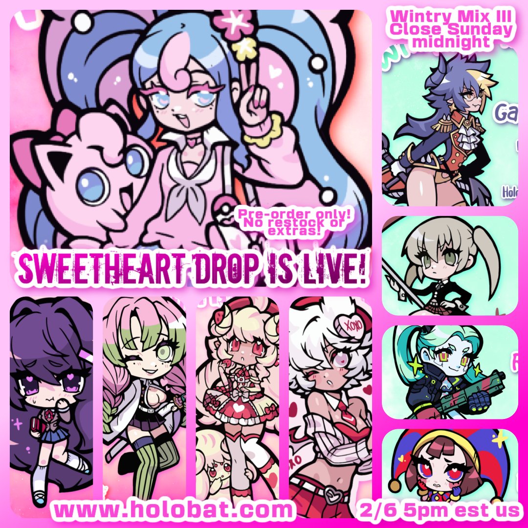 New  vday drop on my website 
Holobat.com