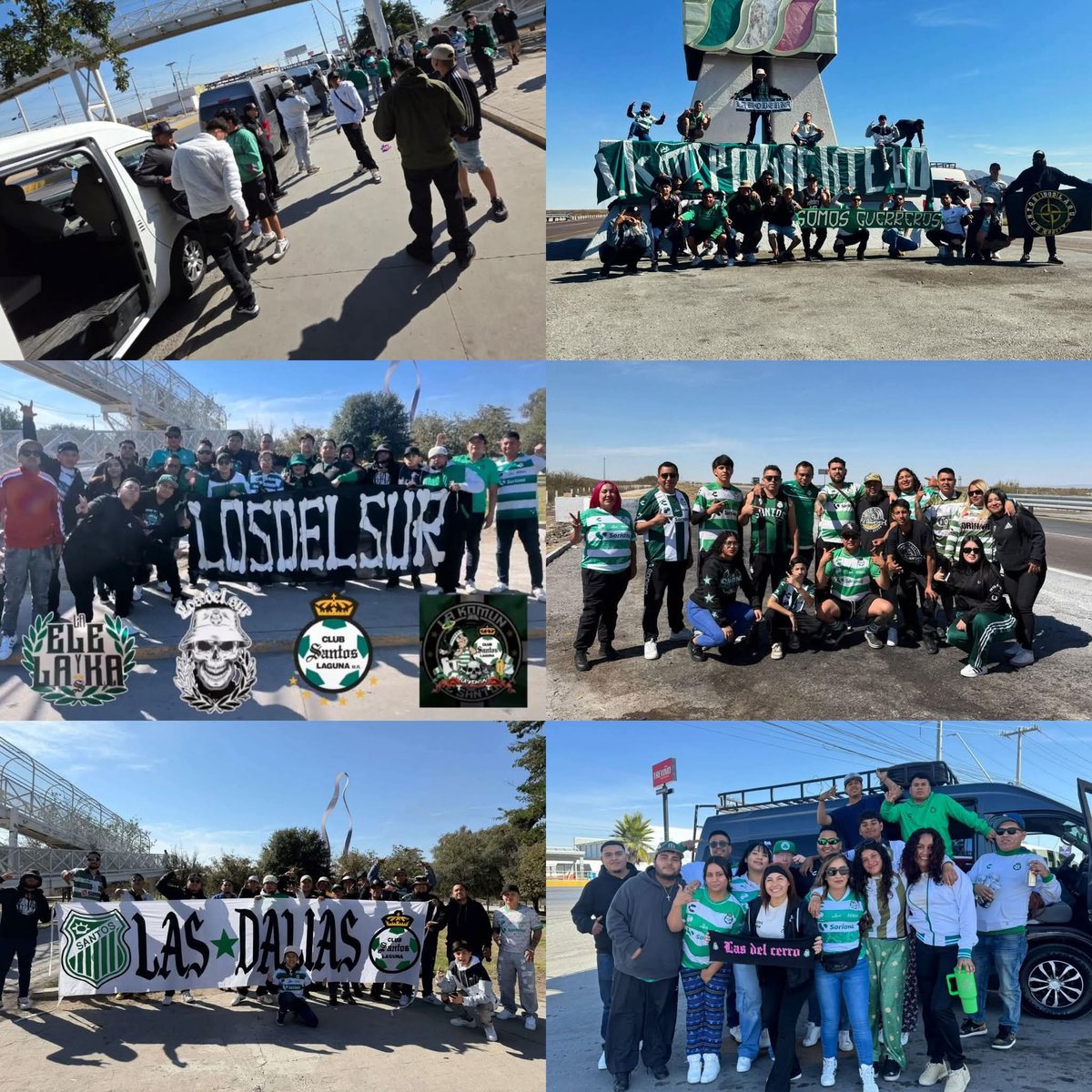 Ya va la banda de los Guerreros en camino a San Nicolás.

Nunca jugaras solo <a href="/ClubSantos/">Club Santos</a>