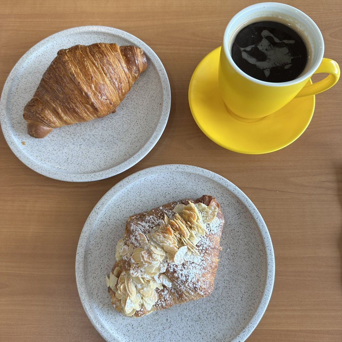 Unexpected coffee break at Croix Croissant Brisbane. 🥐 ☕️