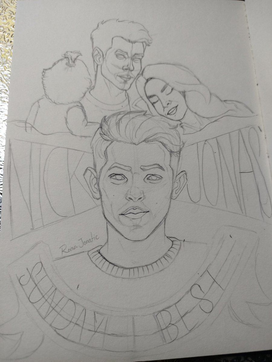 Trying to make a quick sketch for an artwork that I will do digitally later for #SundayBest, but for some reason it looks like Joe, not Nick. 🤣