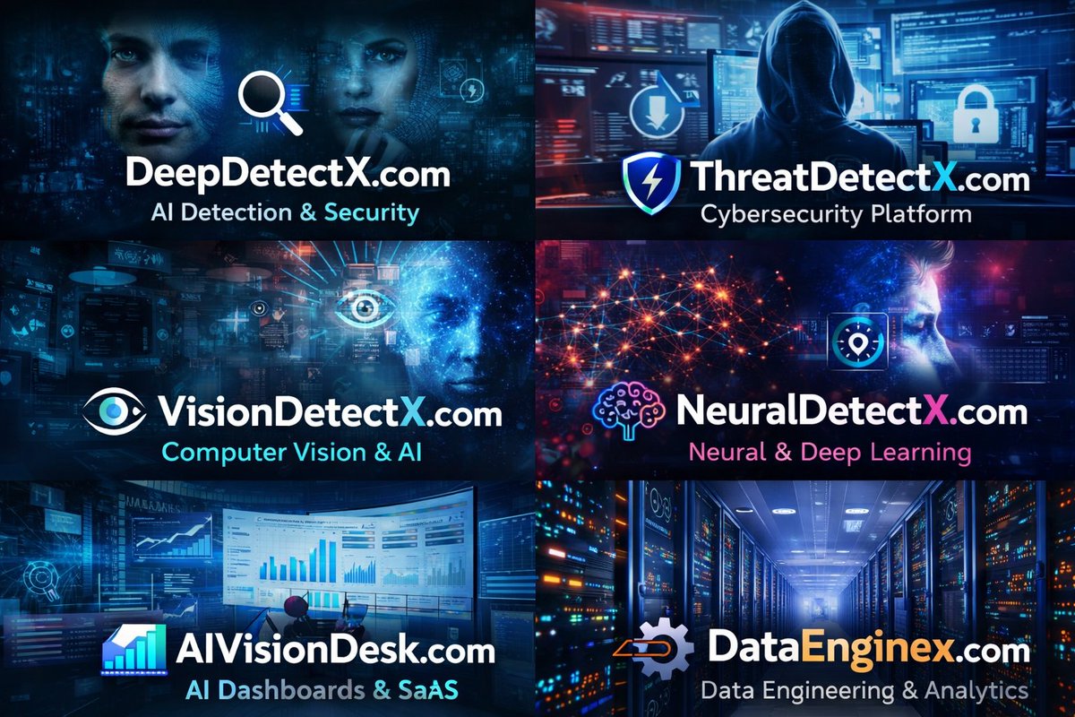 DomainHubX's tweet image. Building in AI, Security, or Data?
Premium domains available:
DeepDetectX.com ThreatDetectX.com VisionDetectX.com NeuralDetectX.com AIVisionDesk.com DataEnginex.com
Available via GoDaddy.
#AI #CyberSecurity #Startup #SaaS #DeepTech #Domain
