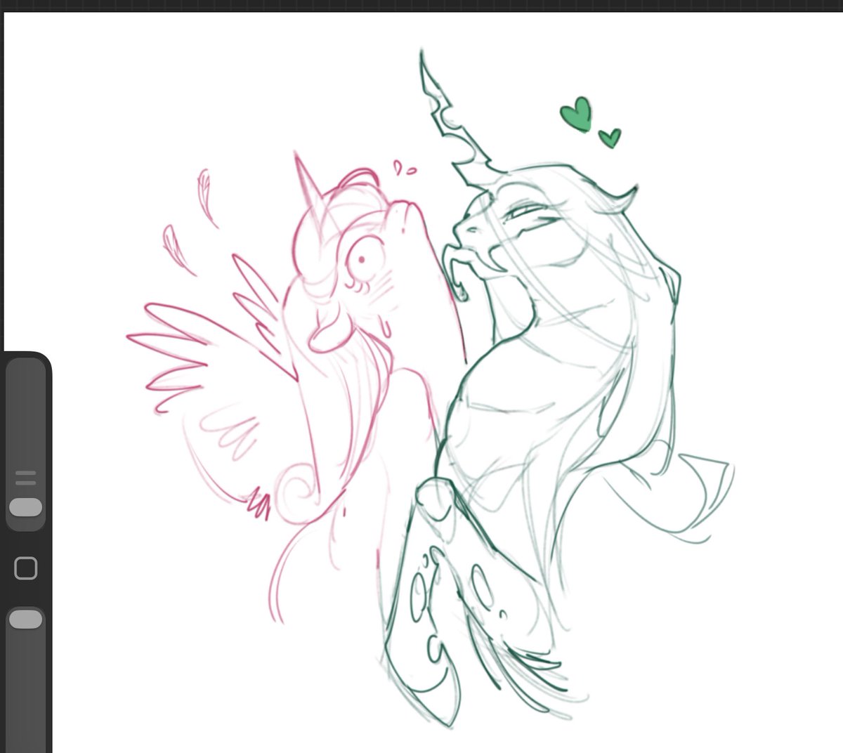 shellbayshell's tweet photo. Chrysalis discovers a big ass walking source of love https://t.co/pvUDhLcaqZ